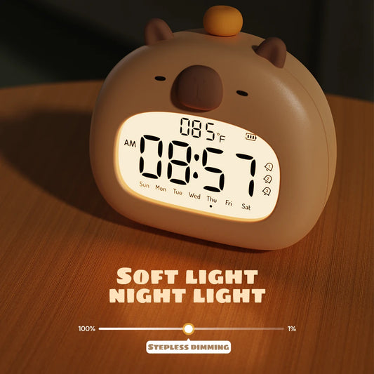 Cute Capybara Digital Clock